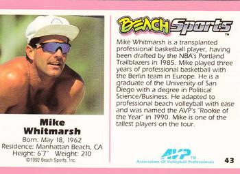 1992 Beach Sports #43 Mike Whitmarsh Back